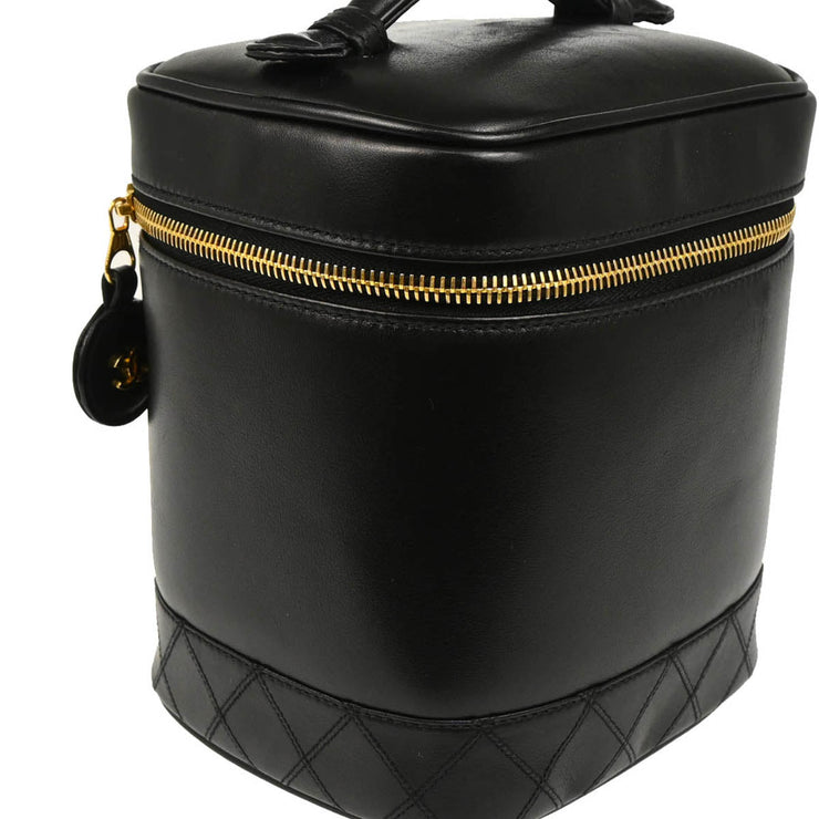 Chanel 1996-1997 Black Lambskin Vanity Handbag