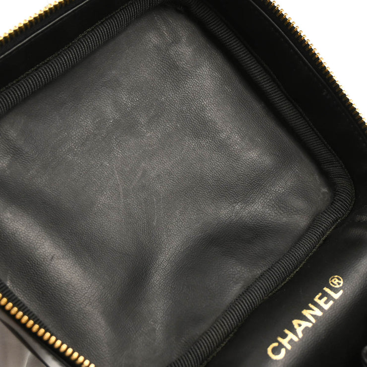 Chanel 1996-1997 Black Lambskin Vanity Handbag