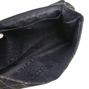 Chanel 2009-2010 Navy Denim Chain Shoulder Bag