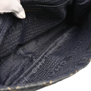 Chanel 2009-2010 Navy Denim Chain Shoulder Bag