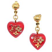 Louis Vuitton Inclusion Heart Dangle Piercing Earrings M66082