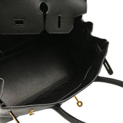 Hermes 2004 Black Taurillon Clemence Birkin 30 Handbag