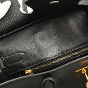 Hermes 2004 Black Taurillon Clemence Birkin 30 Handbag