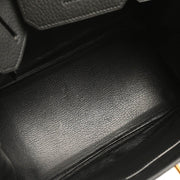 Hermes 2004 Black Taurillon Clemence Birkin 30 Handbag
