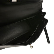 Hermes 2005 Black Chevre Kelly 32 Retourne 2way Shoulder Handbag