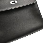 Hermes 2005 Black Chevre Kelly 32 Retourne 2way Shoulder Handbag