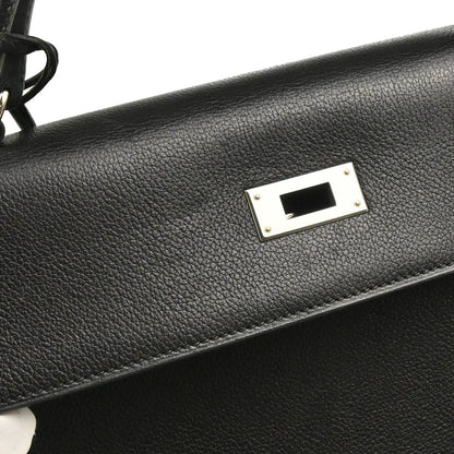 Hermes 2005 Black Chevre Kelly 32 Retourne 2way Shoulder Handbag