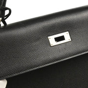 Hermes 2005 Black Chevre Kelly 32 Retourne 2way Shoulder Handbag