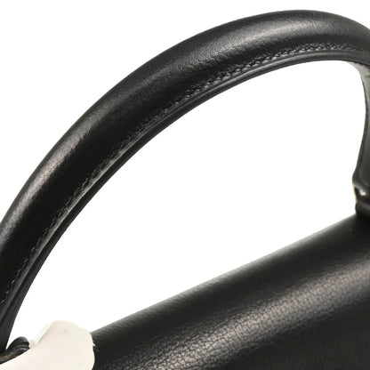 Hermes 2005 Black Chevre Kelly 32 Retourne 2way Shoulder Handbag