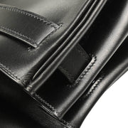 Hermes 1998 Black Box Calf Kelly 40 Retourne Handbag