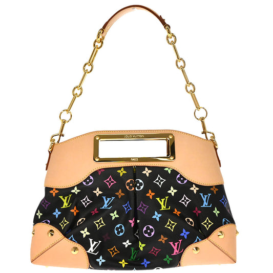 Louis Vuitton 2010 Black Multicolor Judy MM 2way Shoulder Handbag M40256