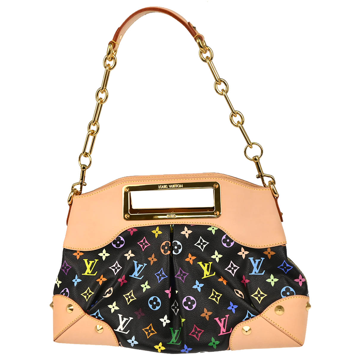 Louis Vuitton 2010 Black Multicolor Judy MM 2way Shoulder Handbag M40256