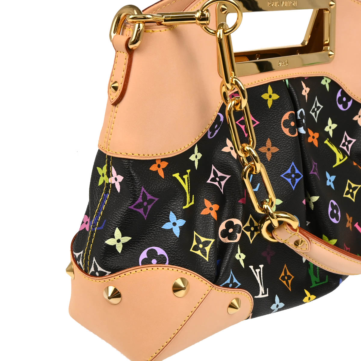 Louis Vuitton 2010 Black Multicolor Judy MM 2way Shoulder Handbag M40256
