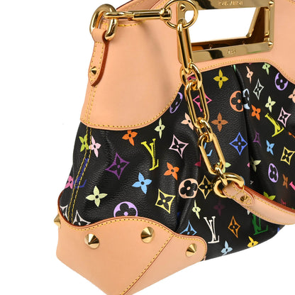Louis Vuitton 2010 Black Multicolor Judy MM 2way Shoulder Handbag M40256