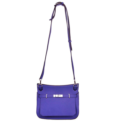 Hermes 2012 Blue Electric Taurillon Clemence Jypsiere 28 Shoulder Bag