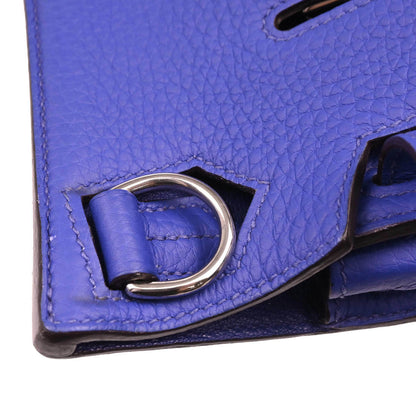 Hermes 2012 Blue Electric Taurillon Clemence Jypsiere 28 Shoulder Bag