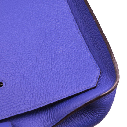 Hermes 2012 Blue Electric Taurillon Clemence Jypsiere 28 Shoulder Bag