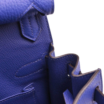 Hermes 2012 Blue Electric Taurillon Clemence Jypsiere 28 Shoulder Bag