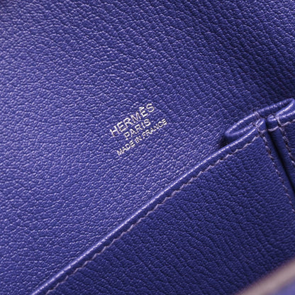 Hermes 2012 Blue Electric Taurillon Clemence Jypsiere 28 Shoulder Bag