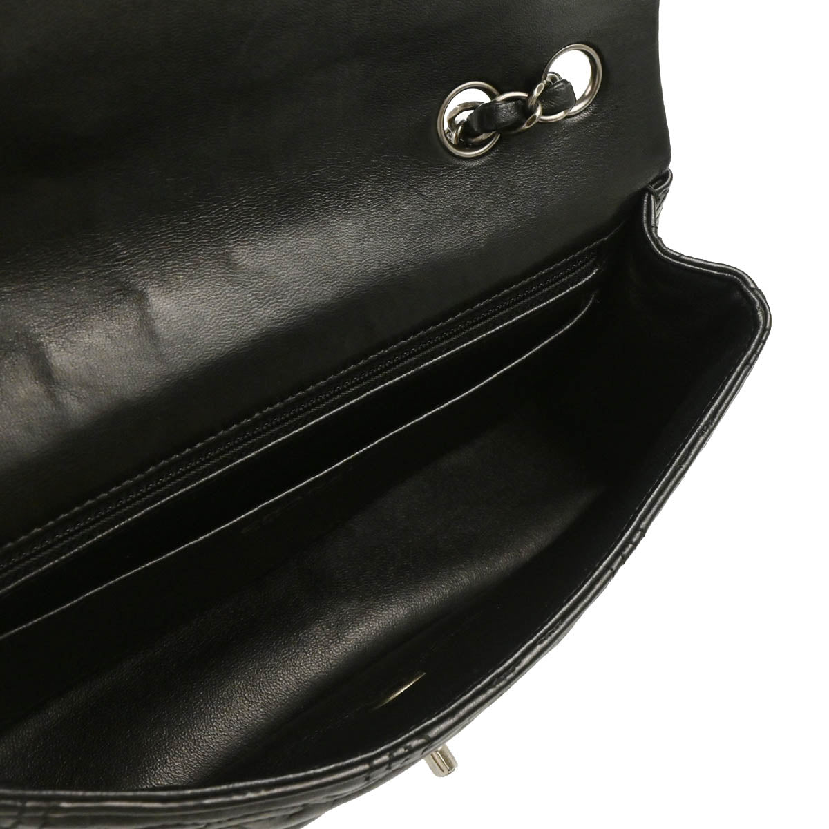 Chanel 2014 Black Lambskin CC Stitch Shoulder Bag