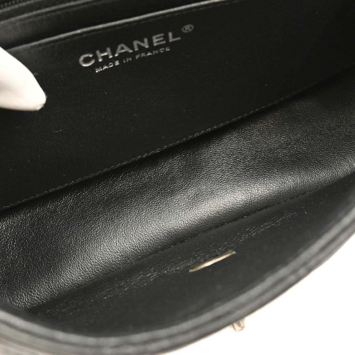 Chanel 2014 Black Lambskin CC Stitch Shoulder Bag