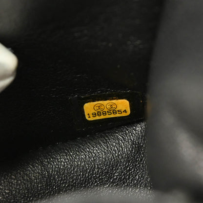 Chanel 2014 Black Lambskin CC Stitch Shoulder Bag