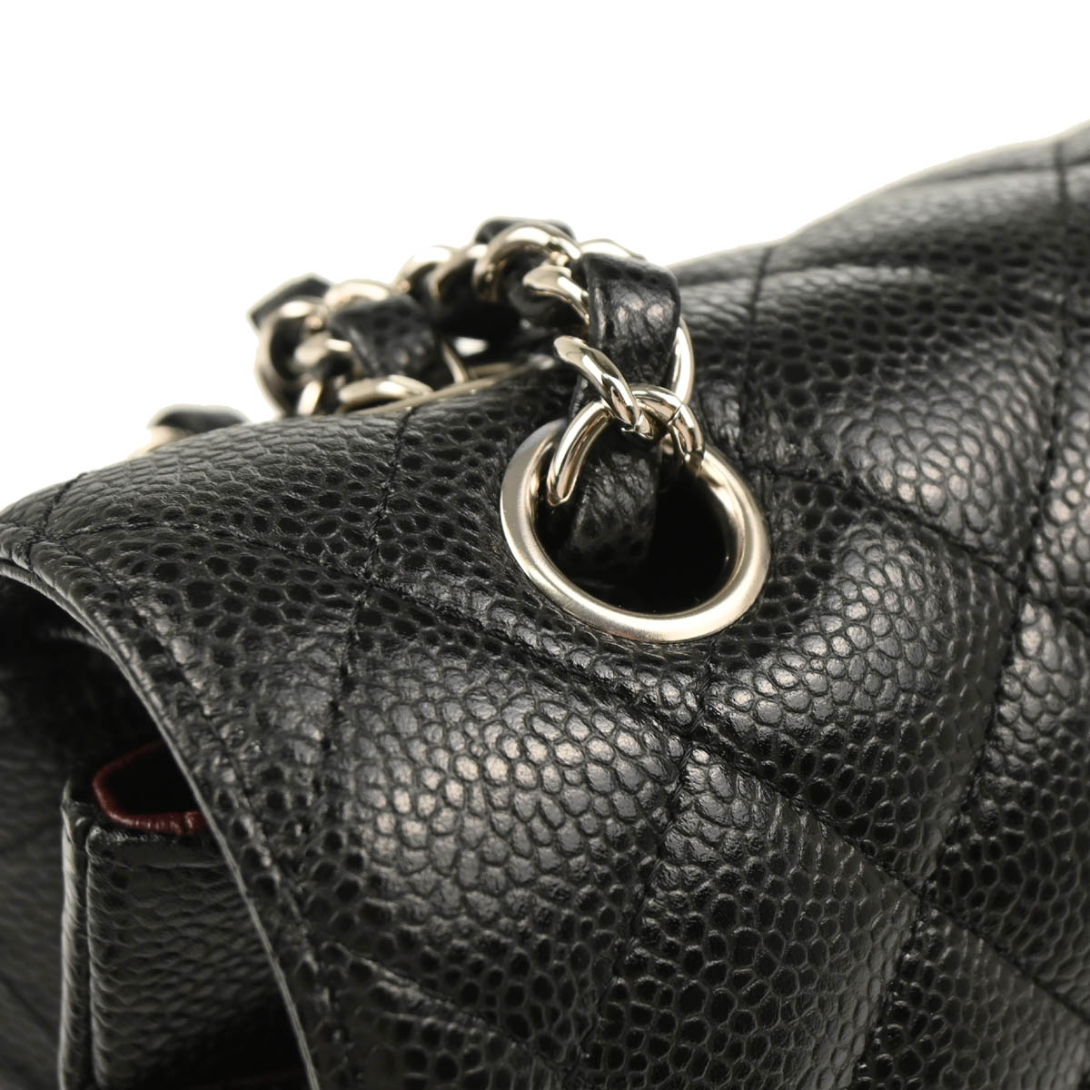 Chanel 2017-2018 Black Caviar Medium Classic Double Flap Shoulder Bag