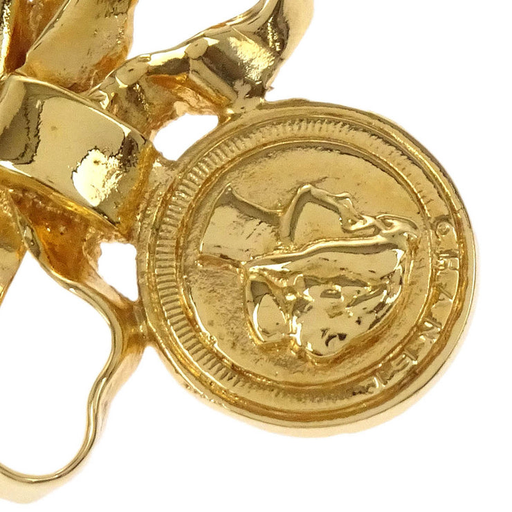 Chanel Bow Mirror Brooch Pin Gold