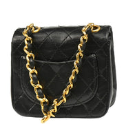 Chanel Black Lambskin Classic Flap Micro Bum Belt Bag