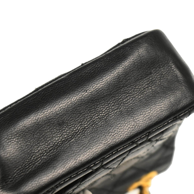 Chanel Black Lambskin Classic Flap Micro Bum Belt Bag