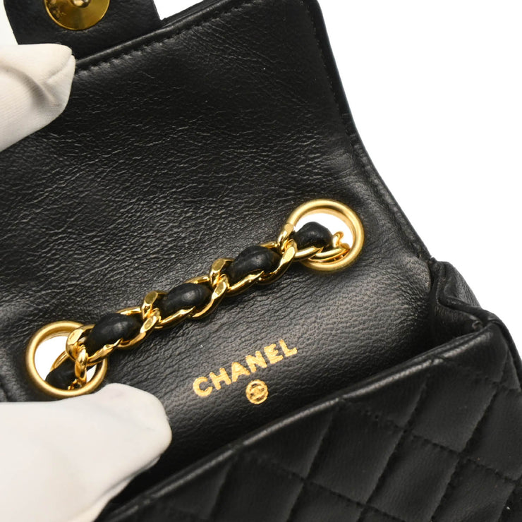 Chanel Black Lambskin Classic Flap Micro Bum Belt Bag