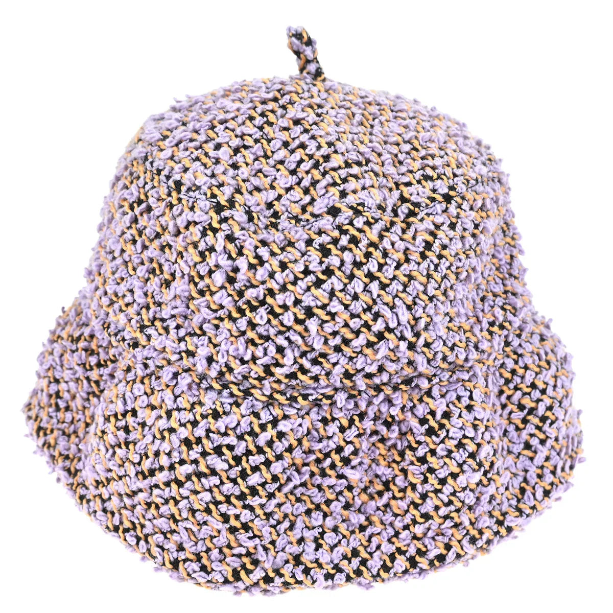Chanel Purple Wool Bucket Hat #57 Small Good