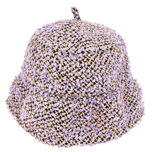 Chanel Purple Wool Bucket Hat #57 Small Good