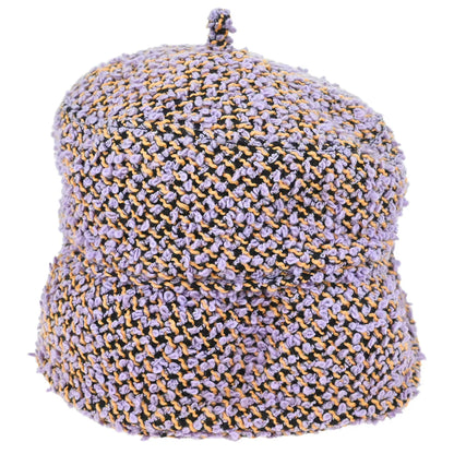 Chanel Purple Wool Bucket Hat #57 Small Good