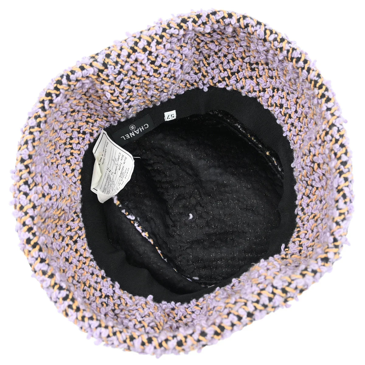 Chanel Purple Wool Bucket Hat #57 Small Good