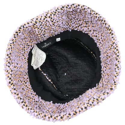 Chanel Purple Wool Bucket Hat #57 Small Good
