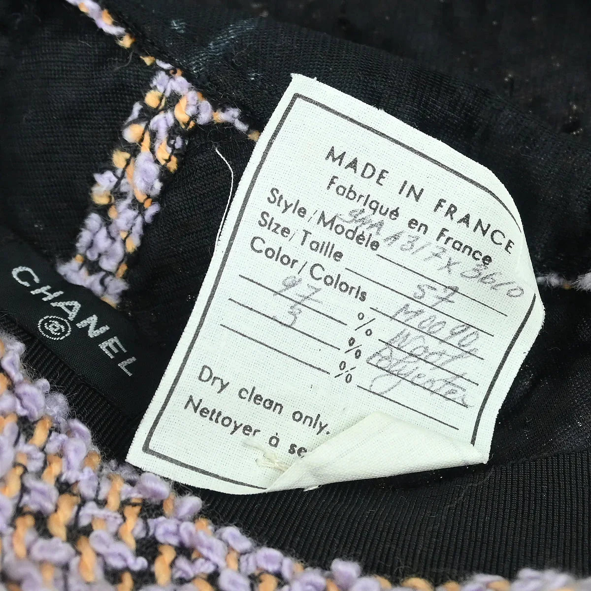 Chanel Purple Wool Bucket Hat #57 Small Good