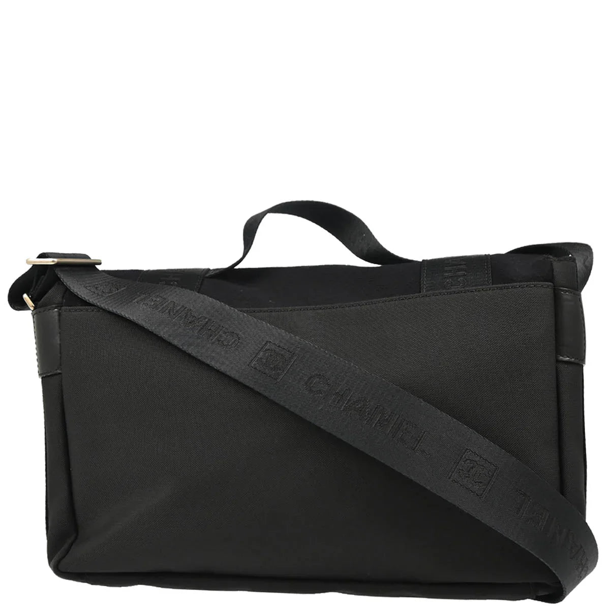 Chanel 2005-2006 Black Felt Nylon Sport Line 2way Shoulder Handbag