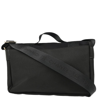 Chanel 2005-2006 Black Felt Nylon Sport Line 2way Shoulder Handbag