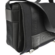 Chanel 2005-2006 Black Felt Nylon Sport Line 2way Shoulder Handbag