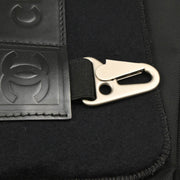 Chanel 2005-2006 Black Felt Nylon Sport Line 2way Shoulder Handbag