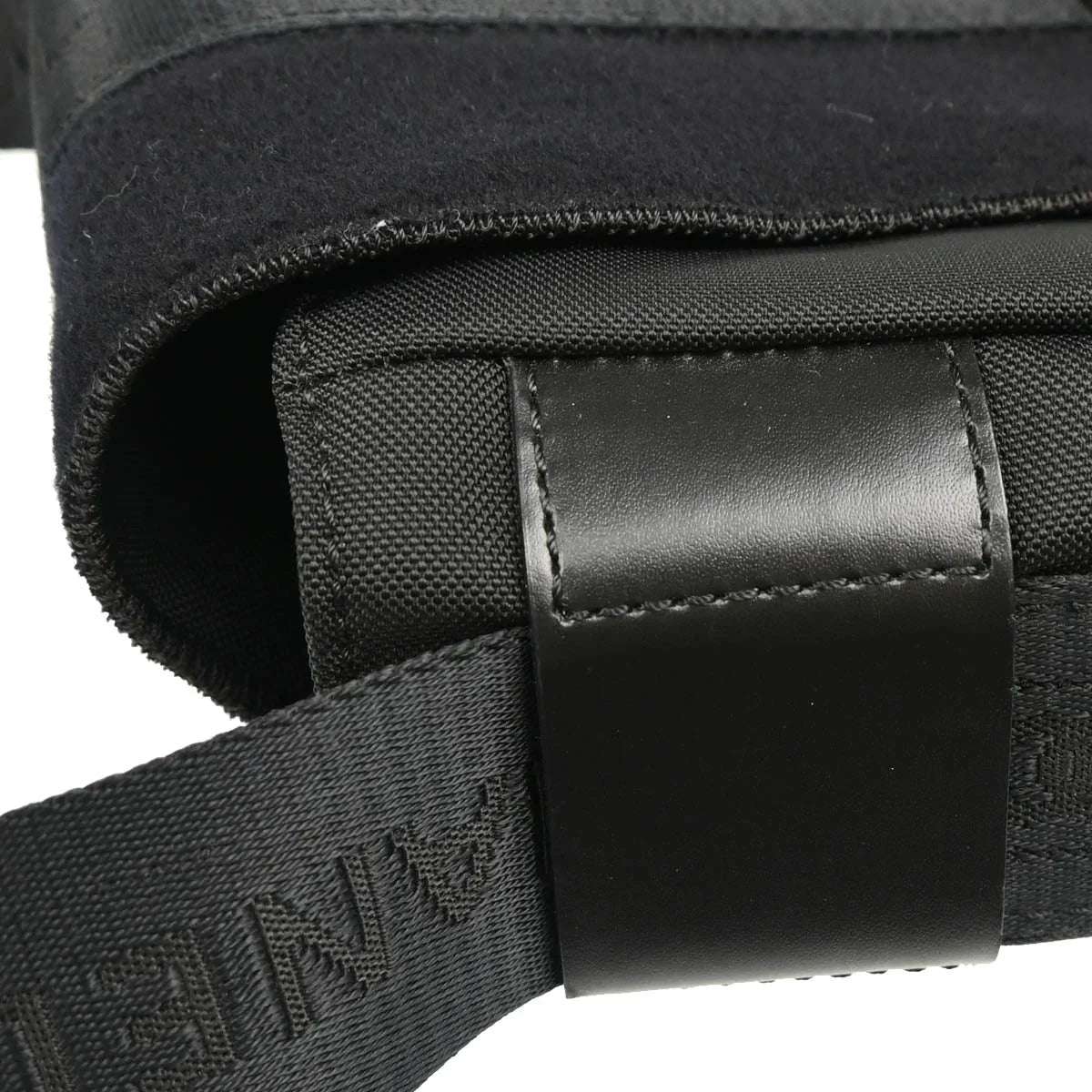 Chanel 2005-2006 Black Felt Nylon Sport Line 2way Shoulder Handbag