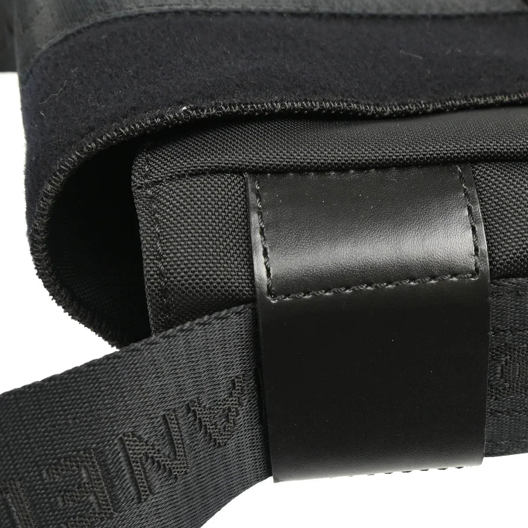Chanel Black Felt Nylon Sport Line 2way Shoulder Handbag
