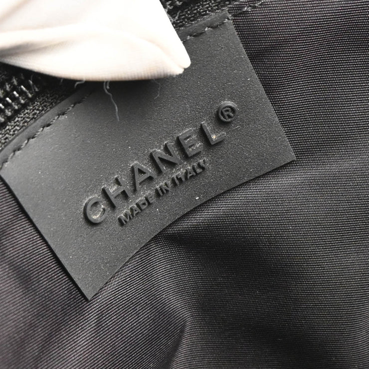 Chanel 2005-2006 Black Felt Nylon Sport Line 2way Shoulder Handbag