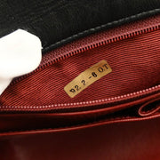 Chanel 1989-1991 Black Lambskin Turnlock Small Full Flap Shoulder Bag