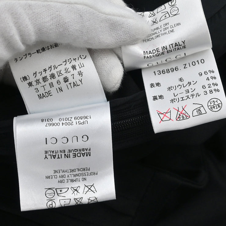 Gucci 2004 Setup Suit Jacket Skirt Black #40 #38