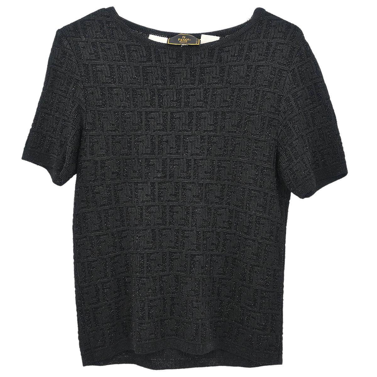 Fendi Short Sleeve Top Black