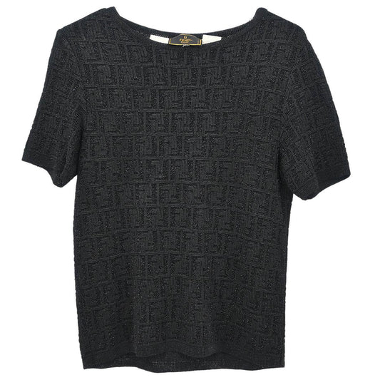 Fendi Short Sleeve Top Black