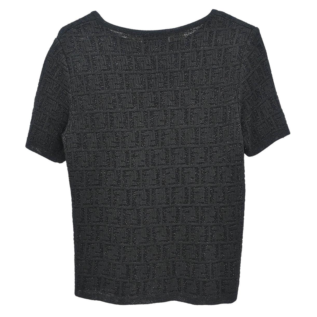Fendi Short Sleeve Top Black