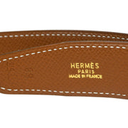 Hermes Black Box Calf Constance Reversible Belt #68 Small Good